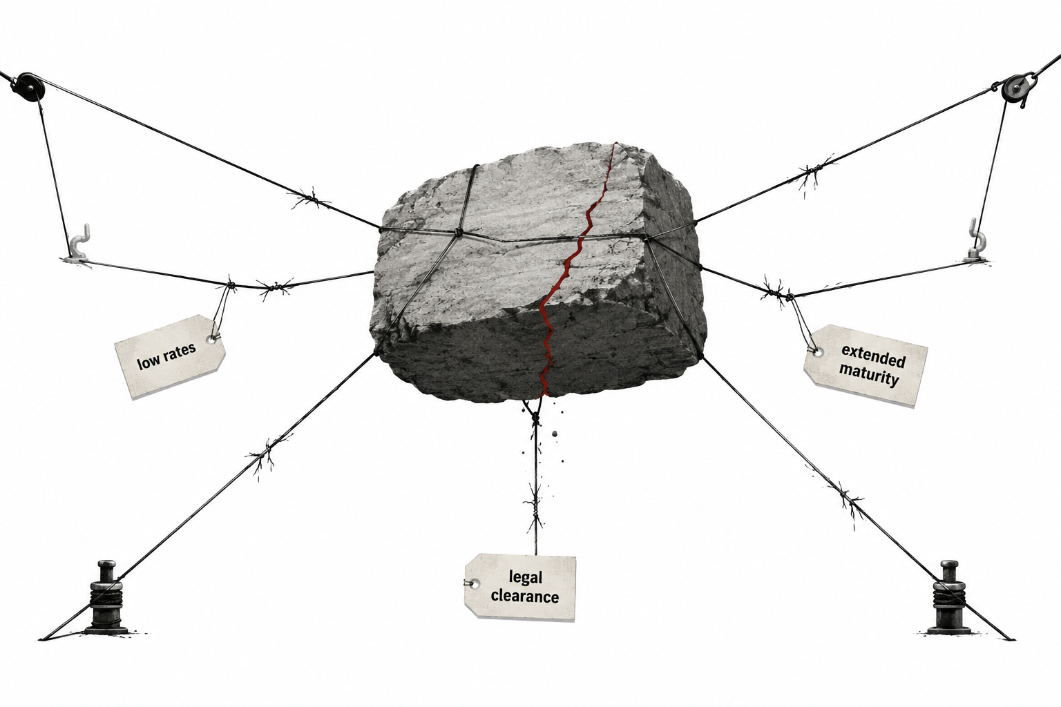 Managed non-collapse illustration